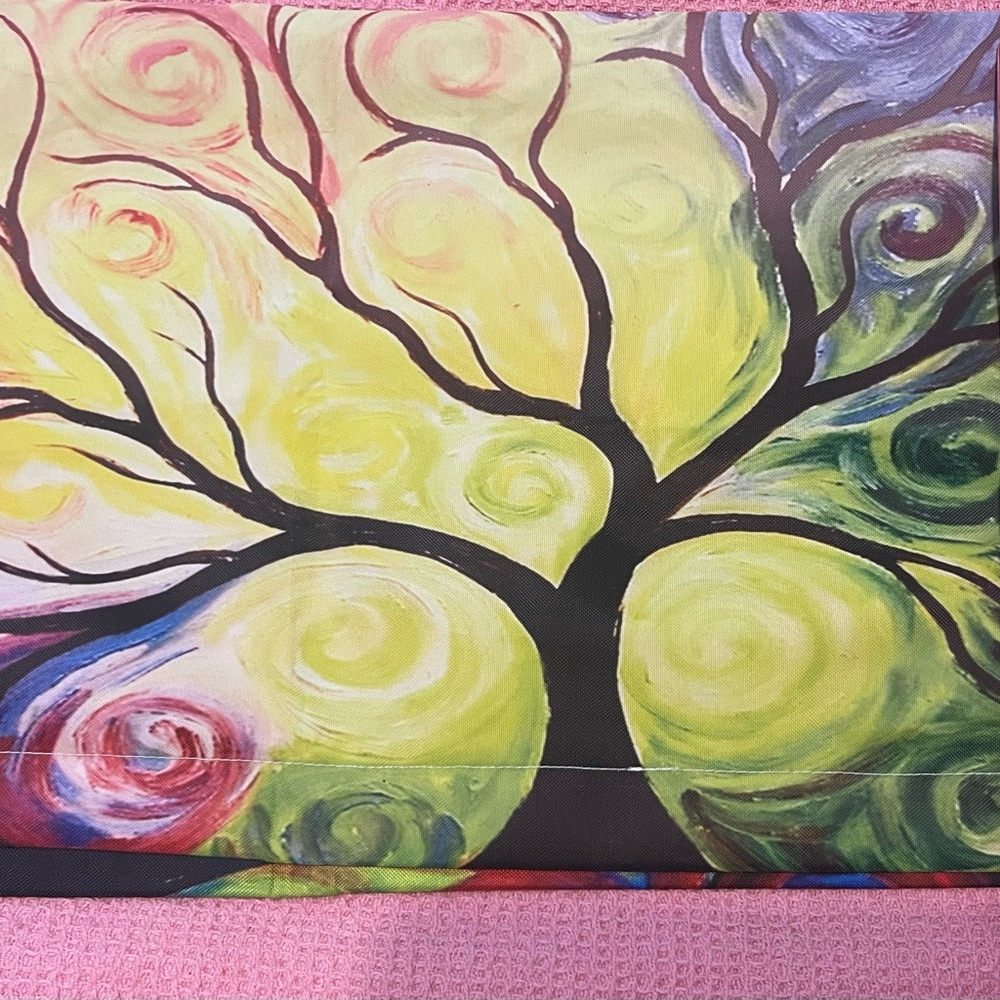Magnetic Mailbox Cover PVC 21"Lx18"W Vibrant Abstract Tree Print